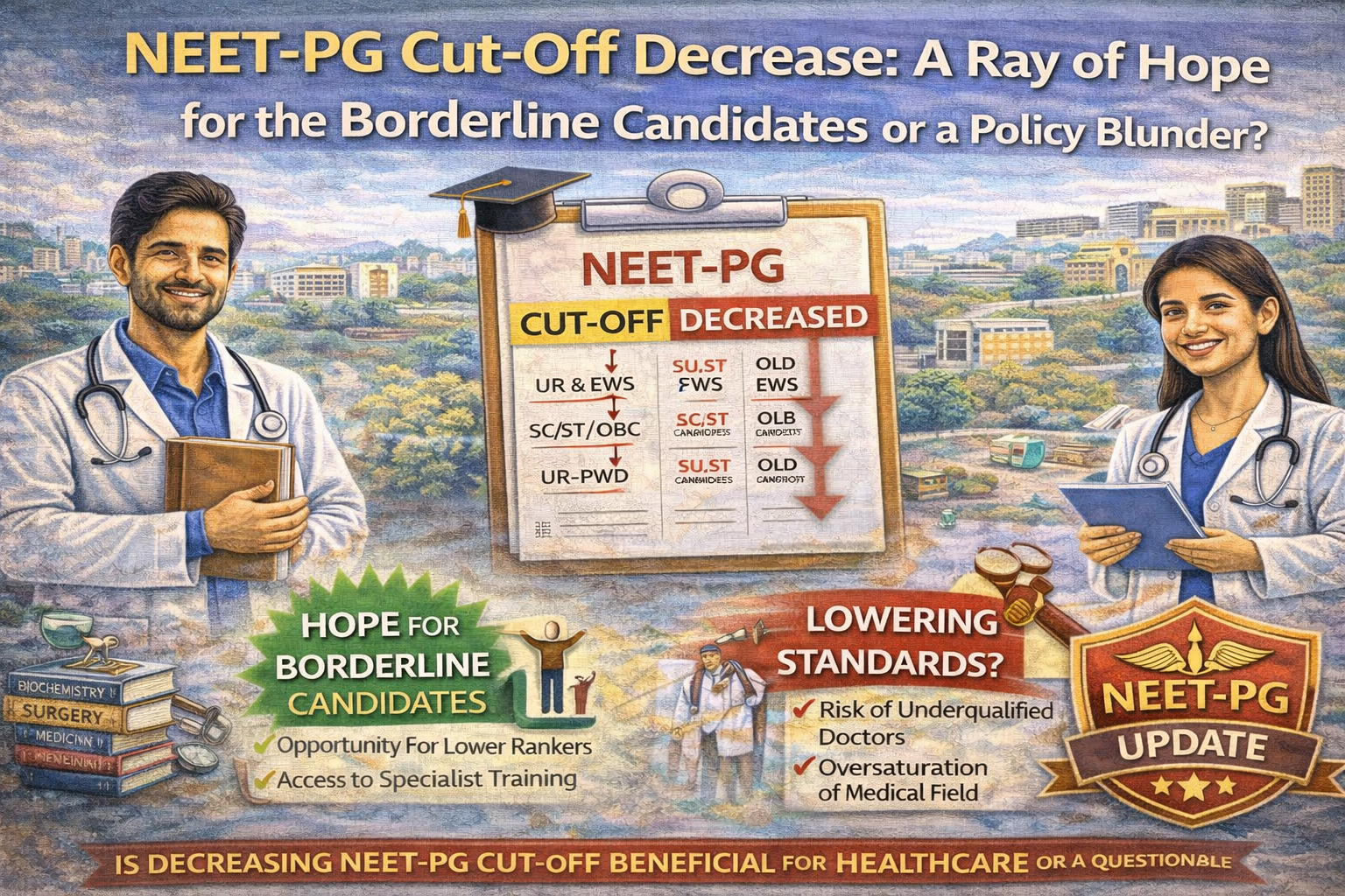 NEET-PG Cut-Off Decrease: A Ray of Hope for the Borderline Candidates or a Policy Blunder?